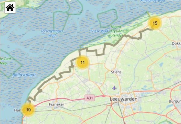Rondje Friesland: Trajact Harlingen – Holwerd 61 km (Etappe 3)